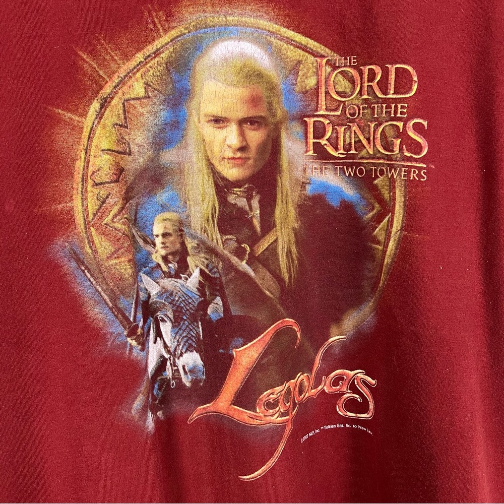 Vintage RARE 2002 Lord of the Rings Legolas T-Shirt Large - Picture 3 of 6